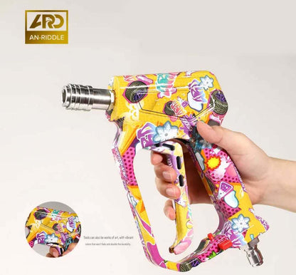 PA-025 ARD Graffiti Designed Pressure Washer Gun 5000psi with Push Lock,  Trigger Lock and Swivel