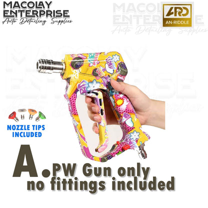 PA-025 ARD Graffiti Designed Pressure Washer Gun 5000psi with Push Lock,  Trigger Lock and Swivel