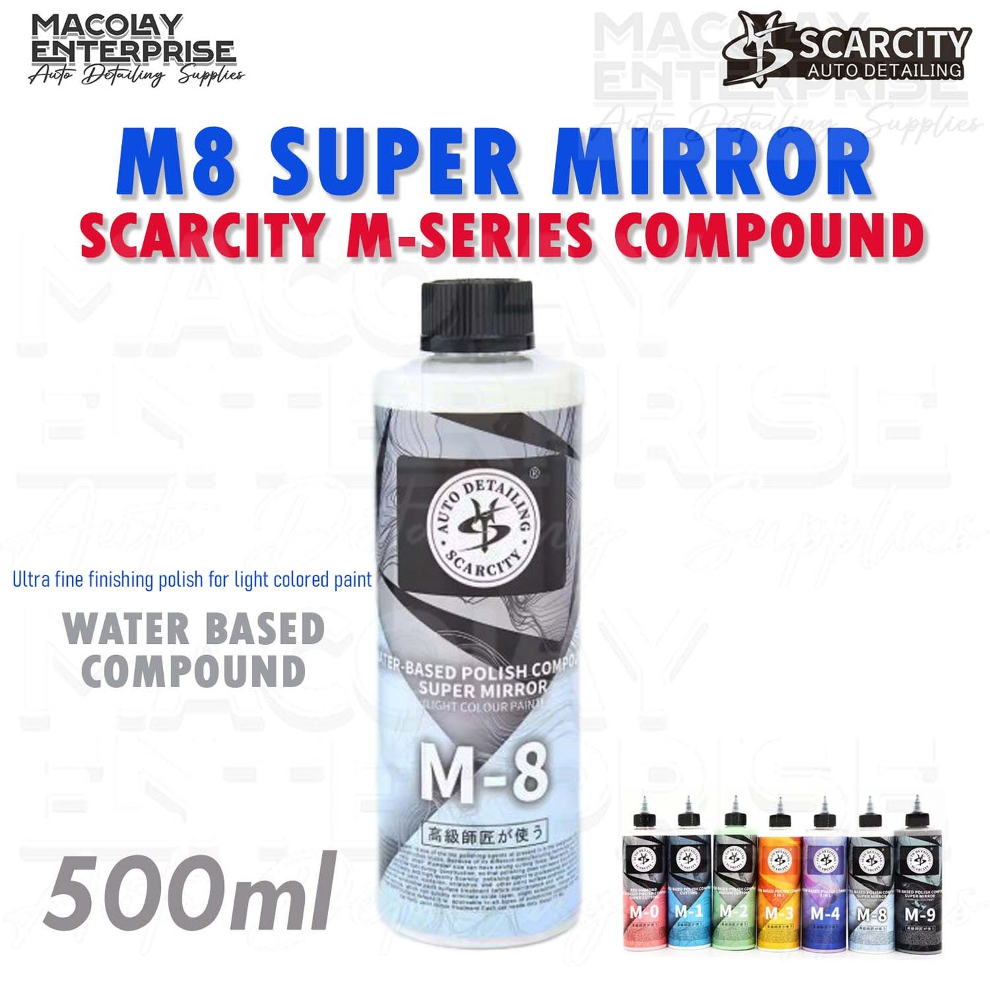 Scarcity M Series Compound, Water-Based Car Detailing Compound 500ml