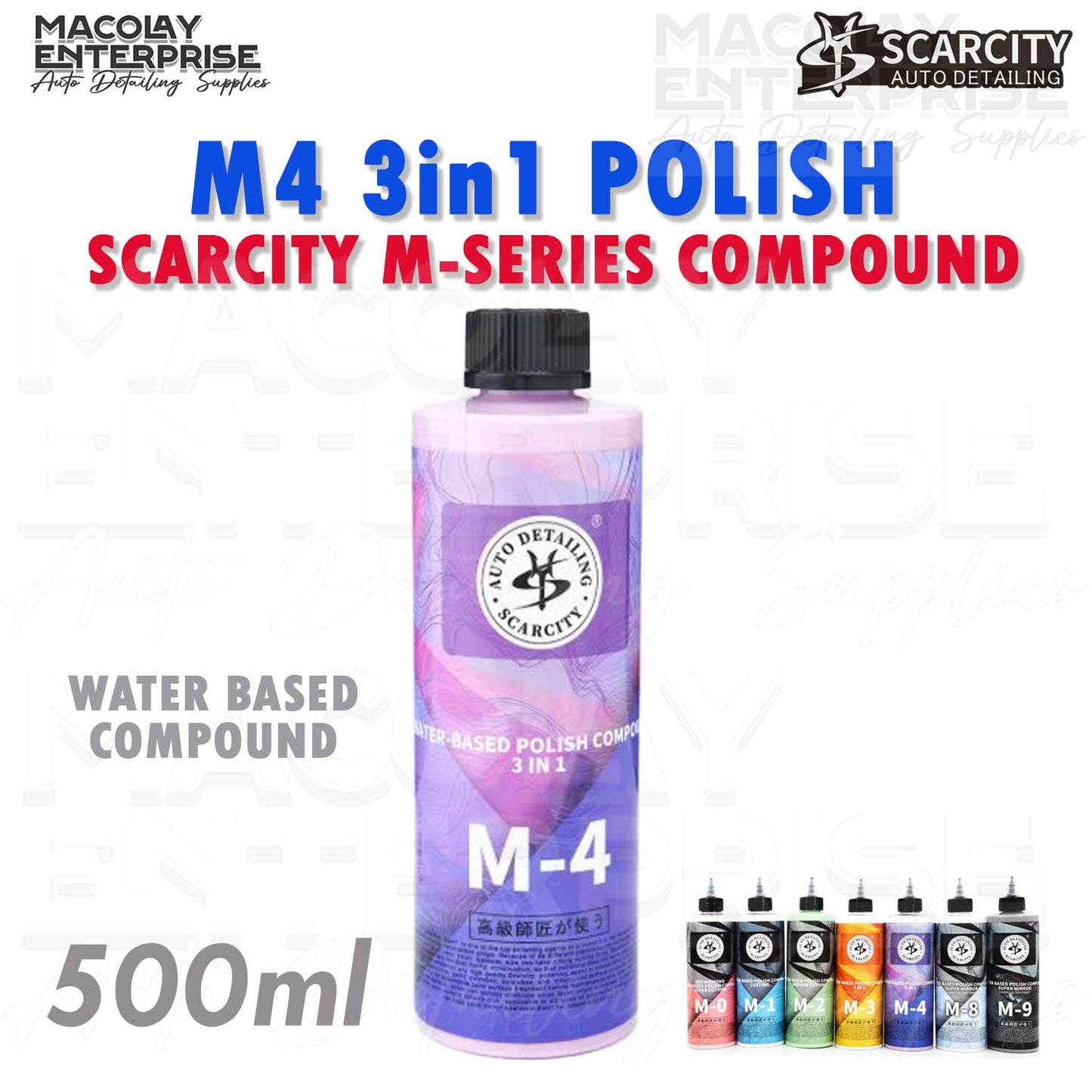 Scarcity M Series Compound, Water-Based Car Detailing Compound 500ml