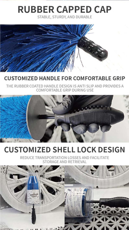 WH-01E Welpro Dark Blue SOFT Wheel Brush