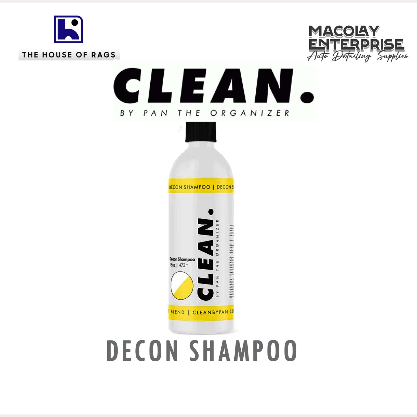 CLEAN. by Pan the Organizer Decon Shampoo Alkaline Wash 16oz THOR