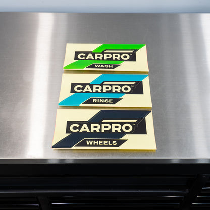 CarPro Wash Bucket Stickers 3 piece set