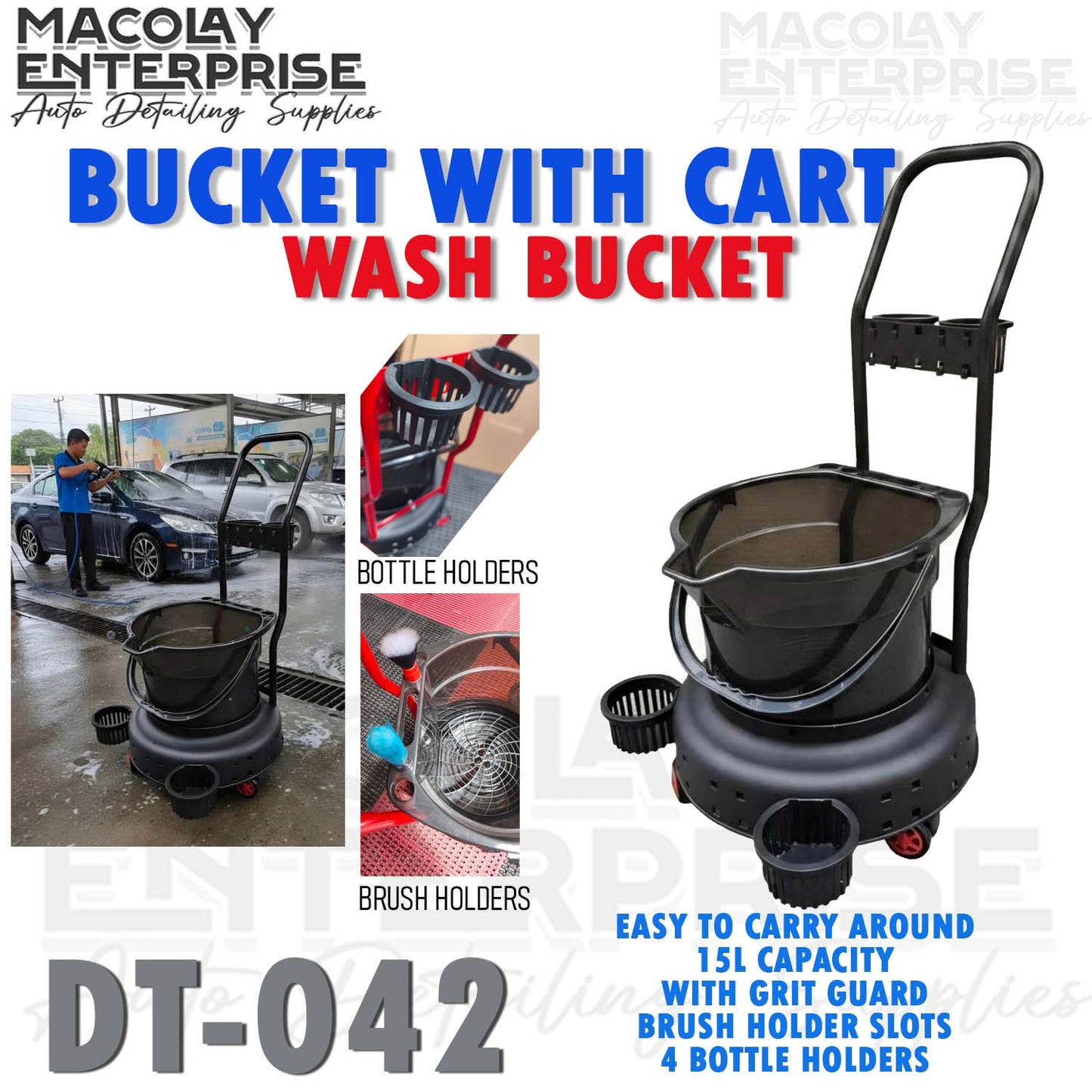 DT-042 Wash Bucket with Cart