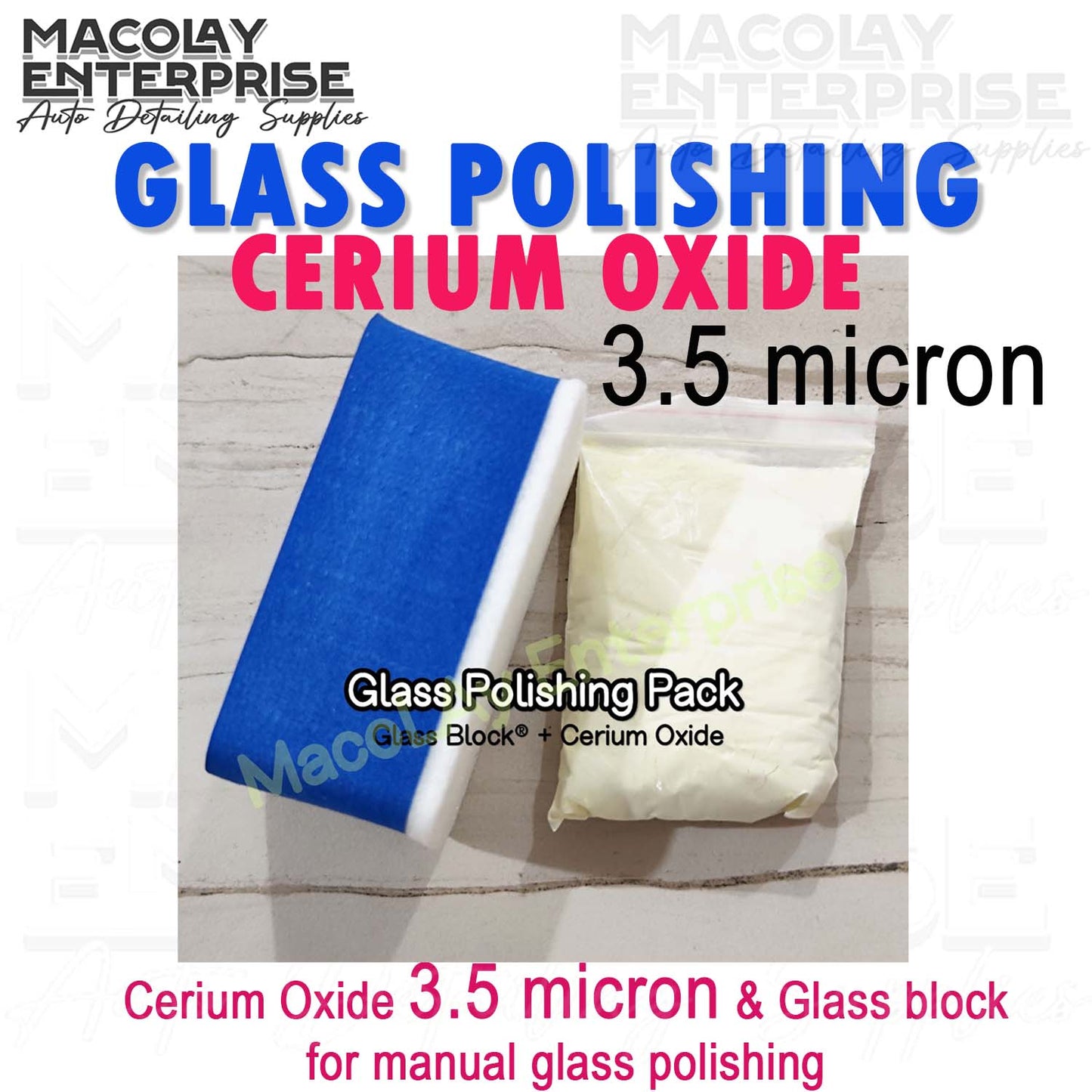 Cerium Oxide Powder Car Glass Polish 3.5 or  5.0 micron 100g
