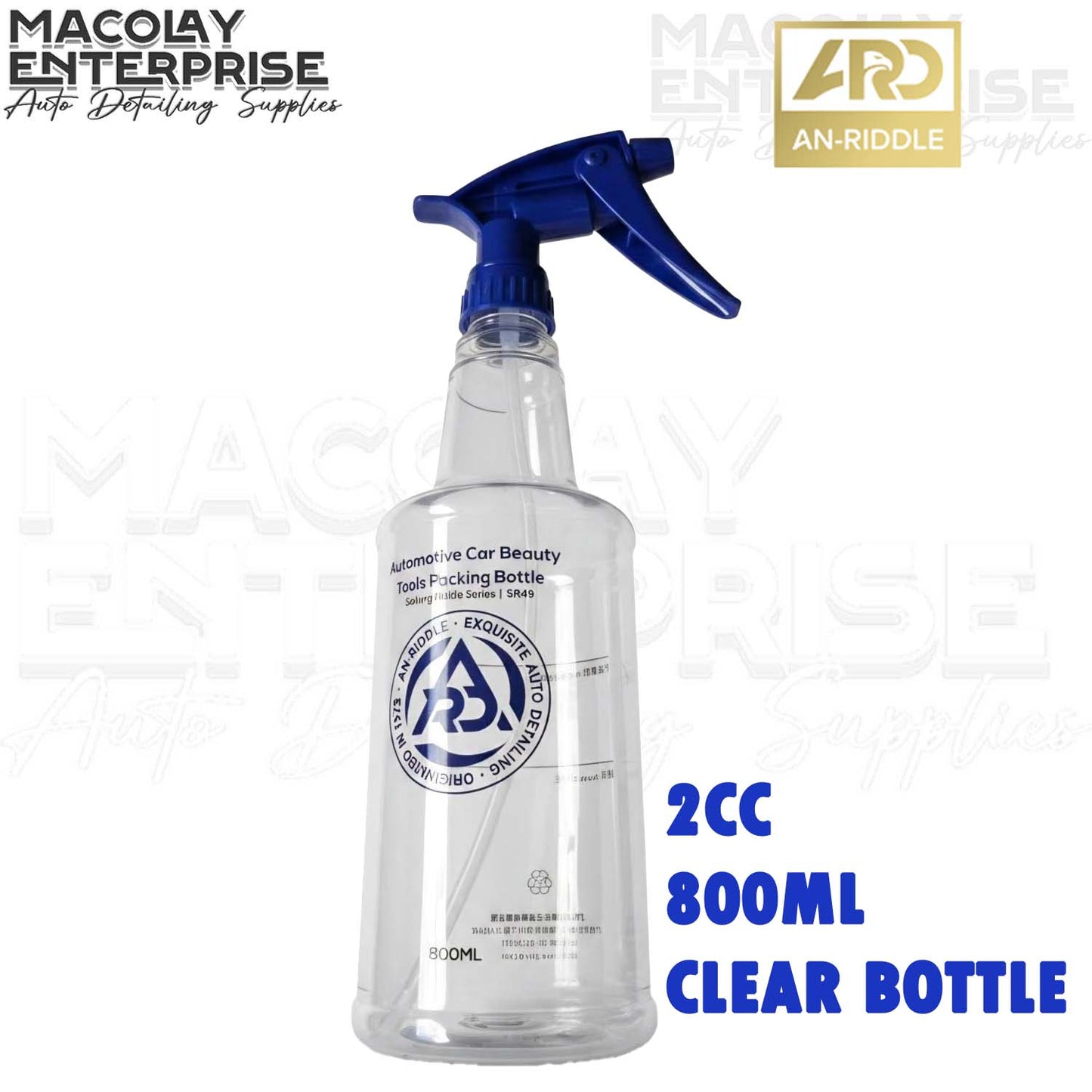 SP-013 ARD Chemical Resistant Clear Sprayer Bottle 800ml