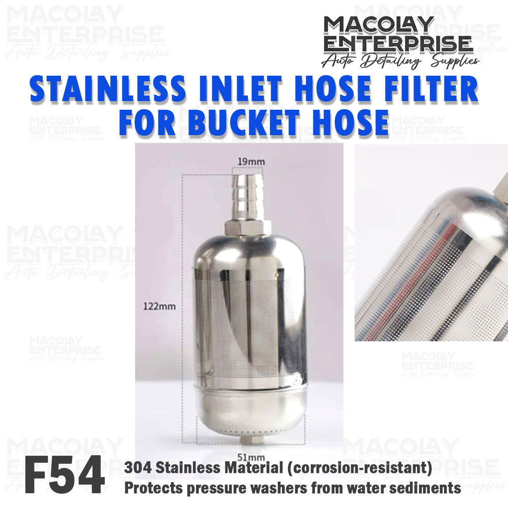 F54 Pressure Washer Inlet Stainless Filter for Bucket Hose