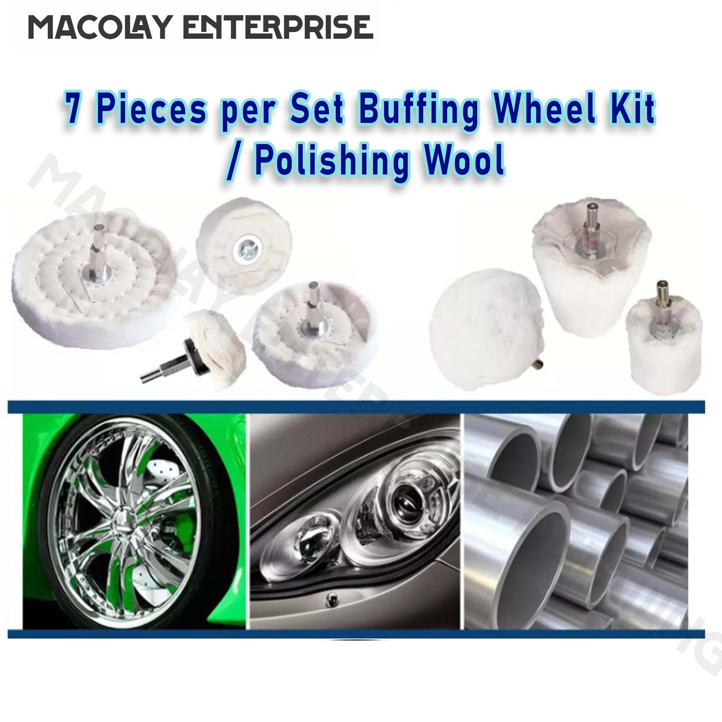 SALE! NW 7pcs Wool Buffing Wheel Drill Kit