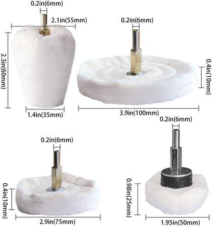 SALE! NW 7pcs Wool Buffing Wheel Drill Kit