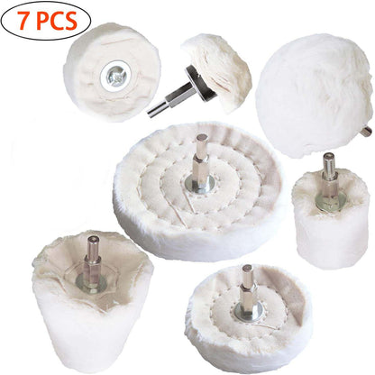 SALE! NW 7pcs Wool Buffing Wheel Drill Kit
