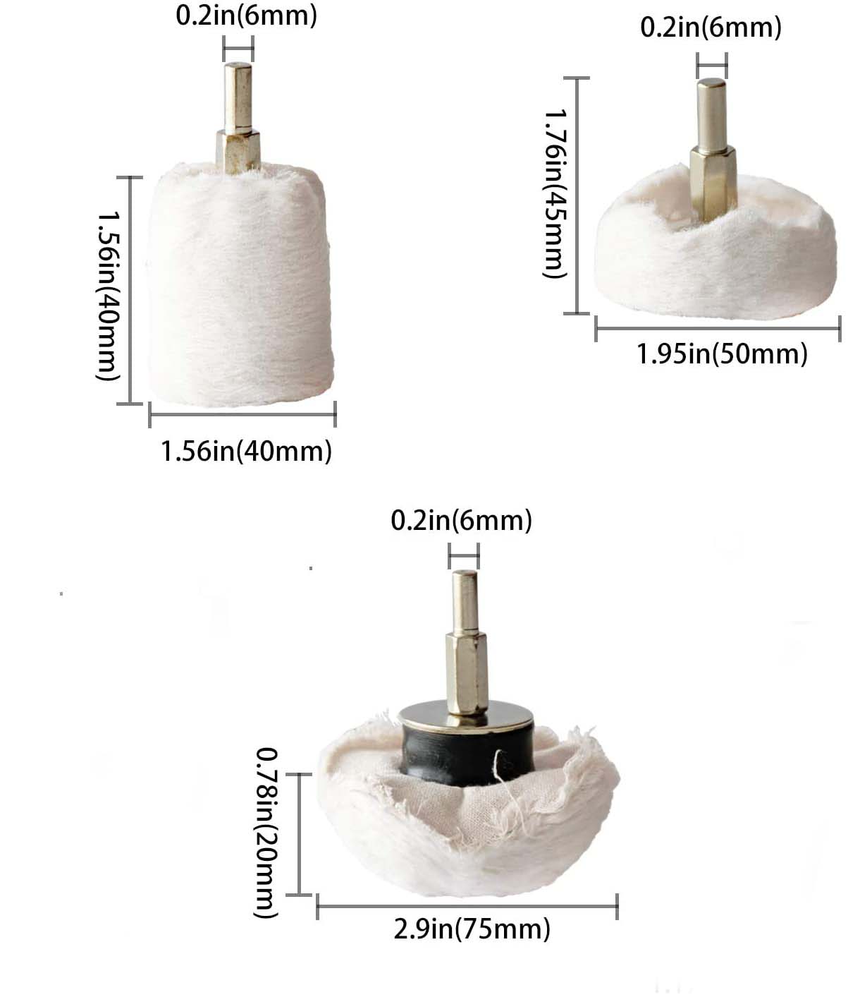 SALE! NW 7pcs Wool Buffing Wheel Drill Kit