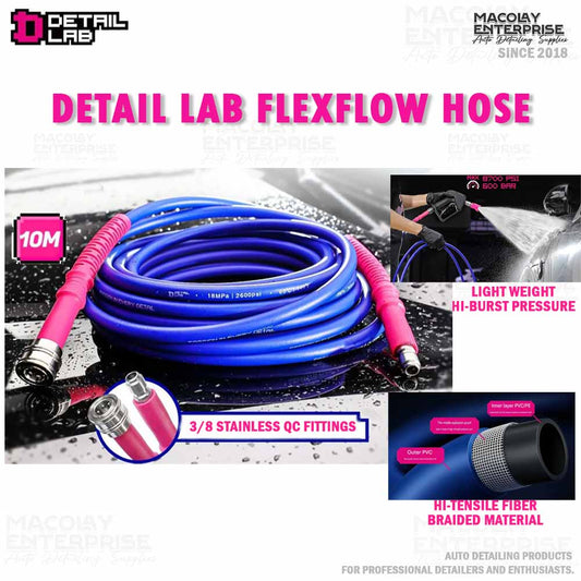 PA-038 Detail Lab FlexFlow Hose 10meters Light Weight Heavy Duty 1/4 size