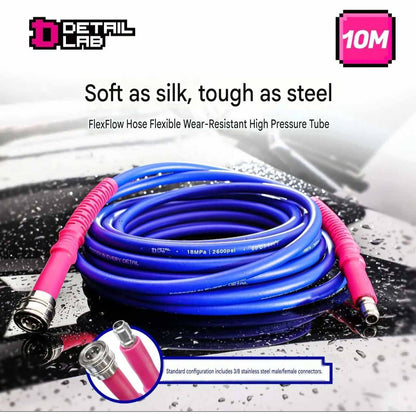 PA-038 Detail Lab FlexFlow Hose 10meters Light Weight Heavy Duty 1/4 size