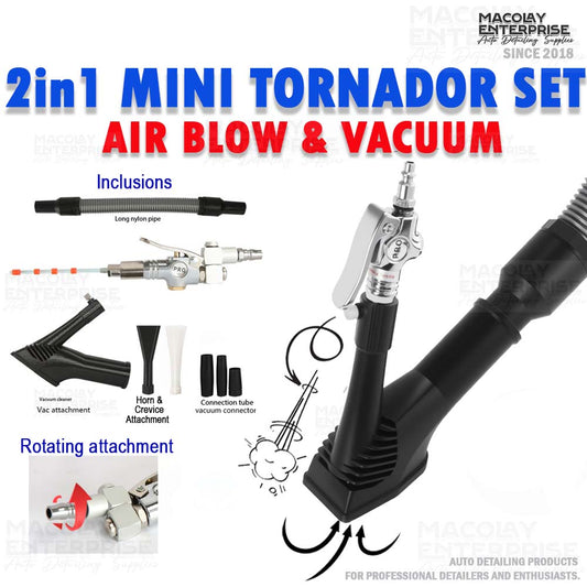 PA-039 2 in 1 Mini Tornador with Vacuum Attachment Set