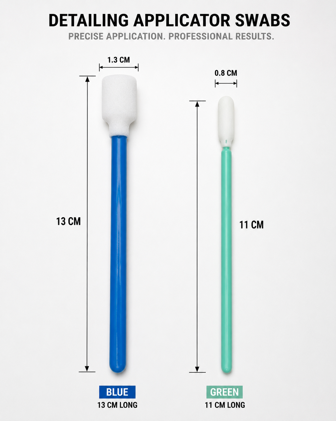 DT-043 Premium Foam Tip Detailing Swab, Coating or Wax Applicator on Tight Areas