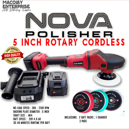 MP-23 Nova 5-inch Cordless Rotary Car Polisher Machine
