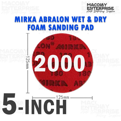 PO-024 Mirka Abralon Wet and Dry Foam Sanding Disc, Sanding Pad