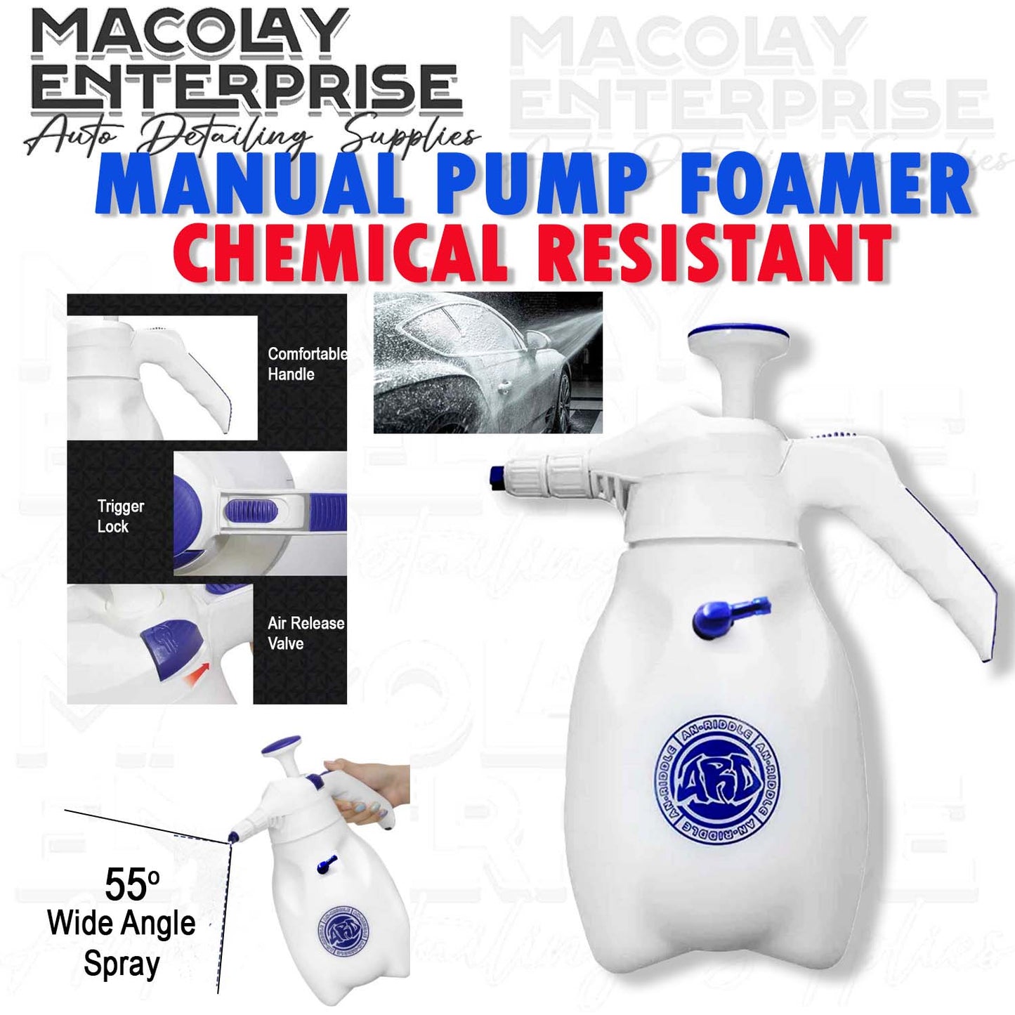 SP-002 ARD Snow Foam Sprayer Manual Pump Foamer 2L