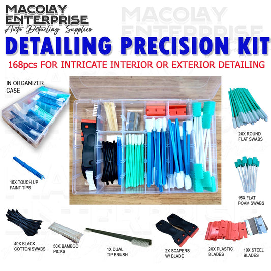 Detailing Precision Kit for exterior or interior jobs total 168 pieces