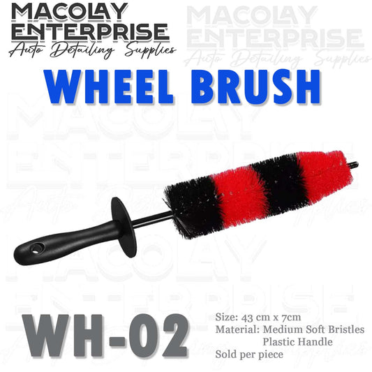 WH-02 Red-Black Medium Size Wheel/Rim Brush