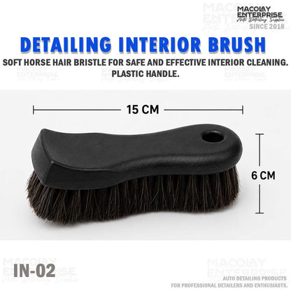 IN-02 Horsehair Car Upholstery Interior Detailing Brush