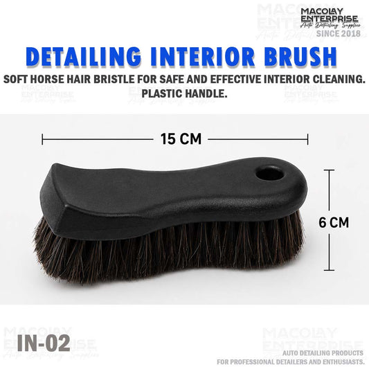 IN-02 Horsehair Car Upholstery Interior Detailing Brush