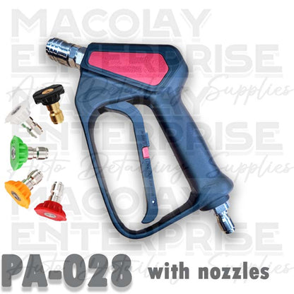 PA-028 High Pressure Washer Gun Push Lock Nozzle and Smooth Swivel Anti Hose Tangle