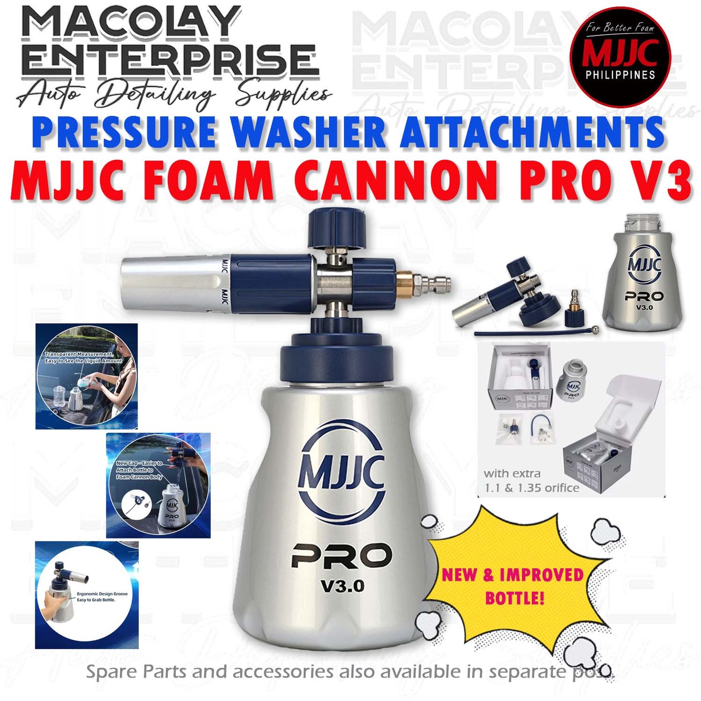 PA-026 MJJC  PRO V3.0 Foam Cannon for Pressure Washer