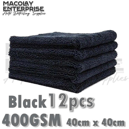 400gsm 40x40cm Edgeless Dual Pile Microfiber Detailing Towel