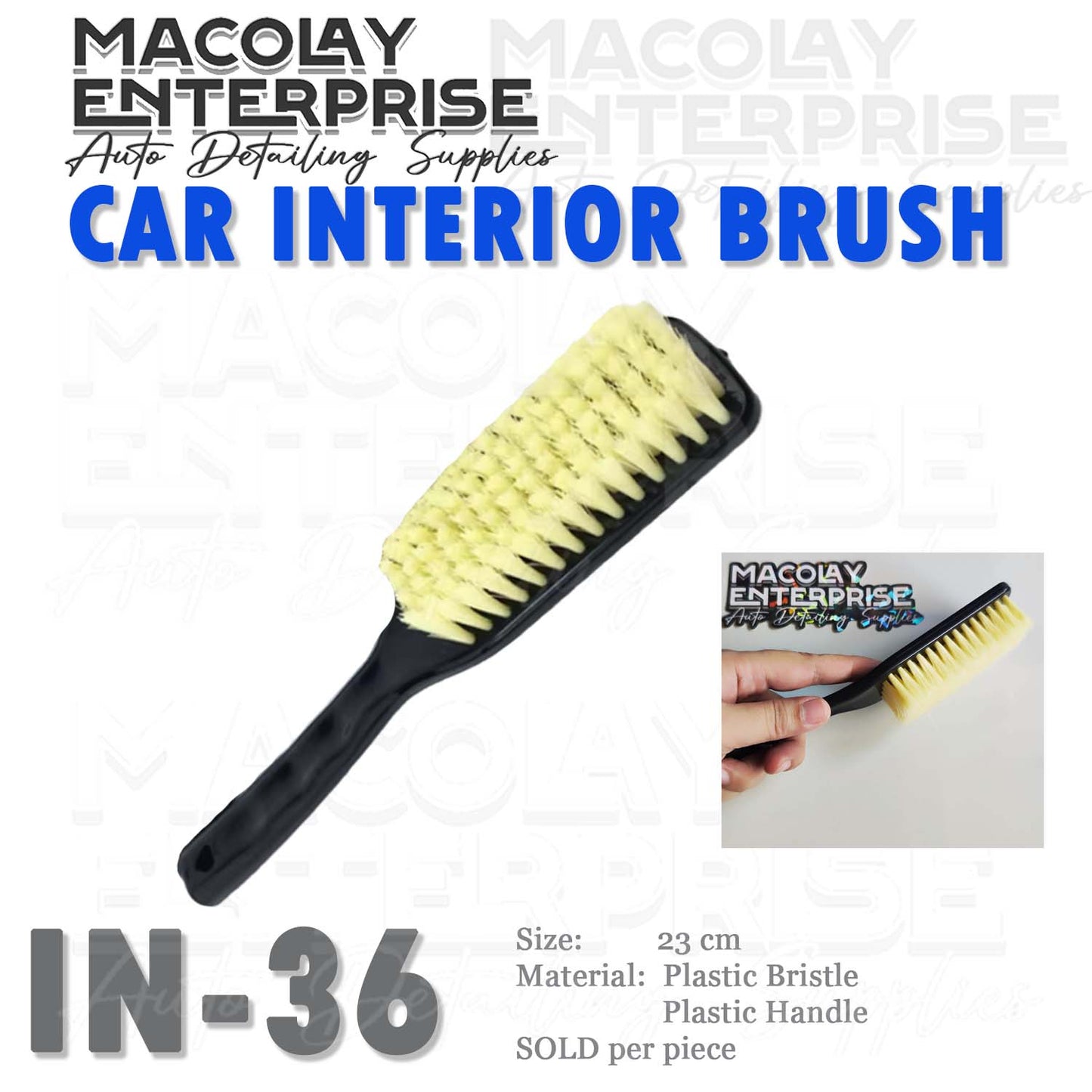 IN-36 Car Interior Carpet and Upholstery Brush