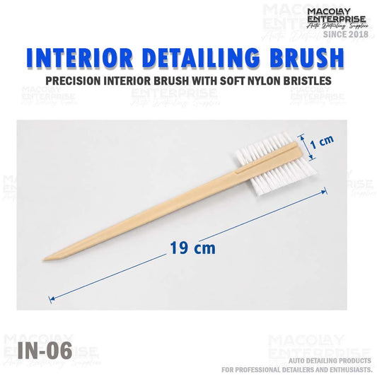 IN-06 Dual Side Nylon Bristle Car Interior Detailing Brush