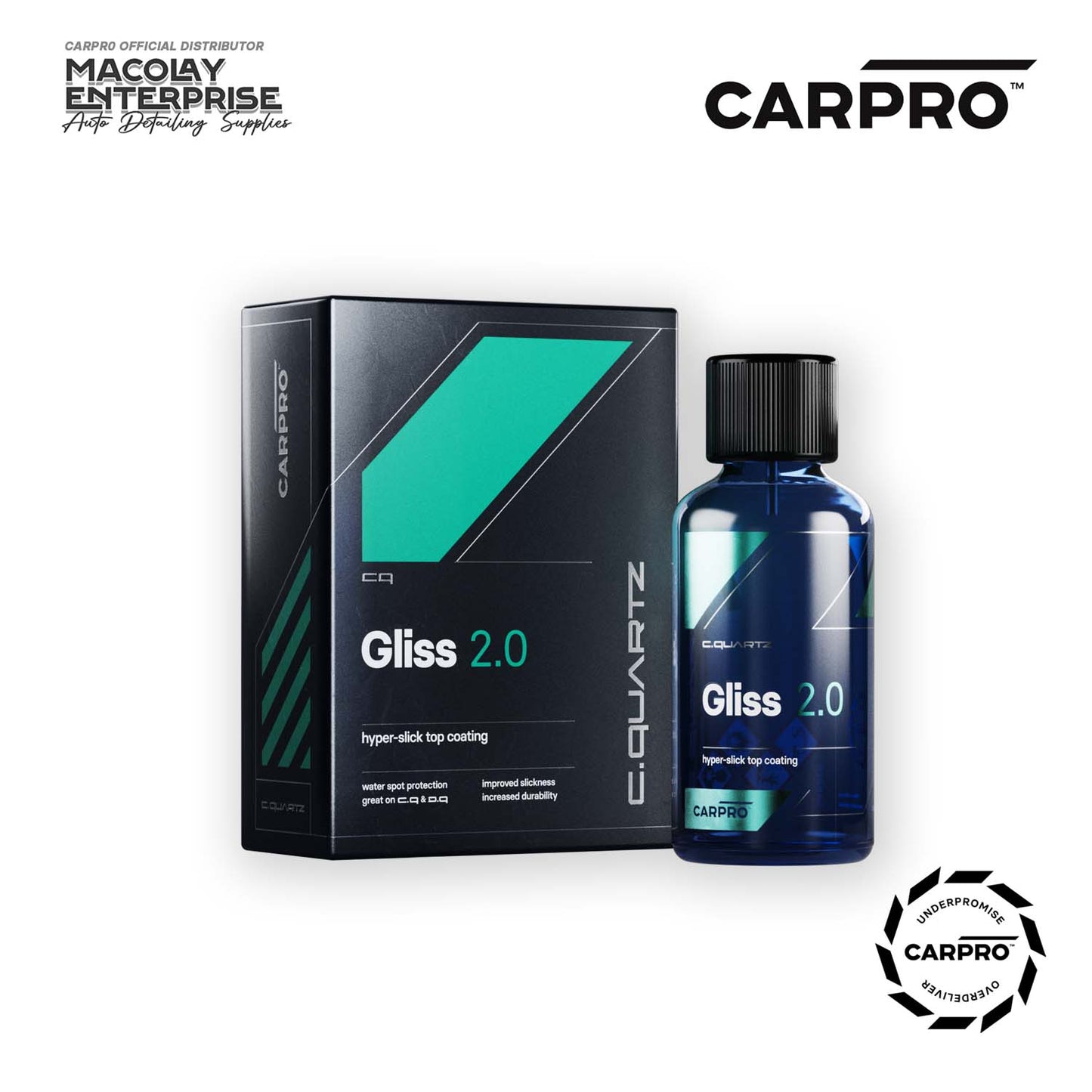 CarPro CQUARTZ GLISS 2.0 Hyper Slick Top Coating 30ml