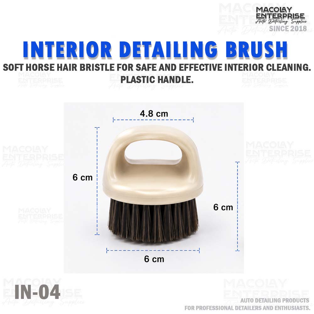 IN-04 Small size Boars Hair Bristle Car Interior Detailing Brush