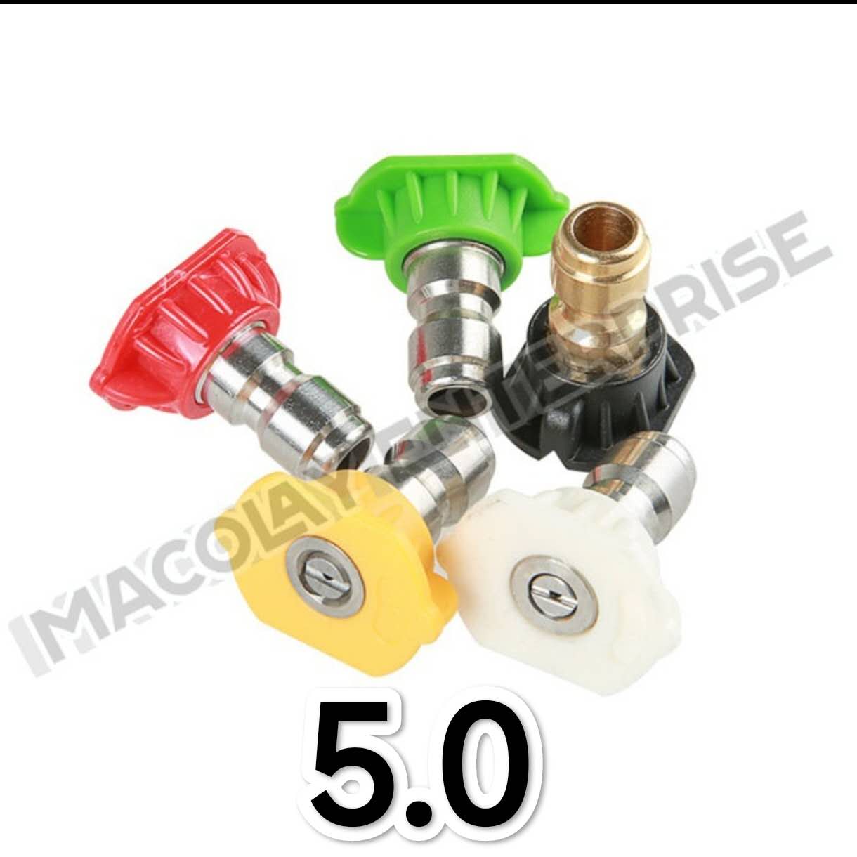 F13 Pressure Washer Spray 5 Pcs Nozzle Tips Set with Different Degrees 1/4 QC Fittings