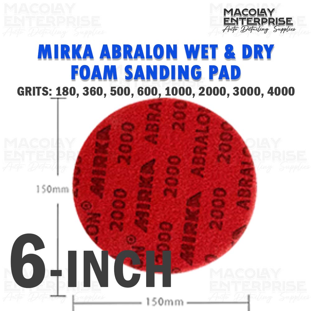 PO-024 Mirka Abralon Wet and Dry Foam Sanding Disc, Sanding Pad