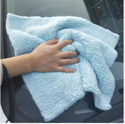 500gsm 16x16-in Soft Edgeless Microfiber Car Buffing Towel