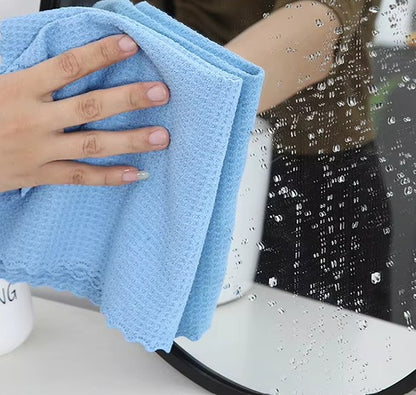 Waffle Weave 40x40cm Car Windshield Glass Drying Towel