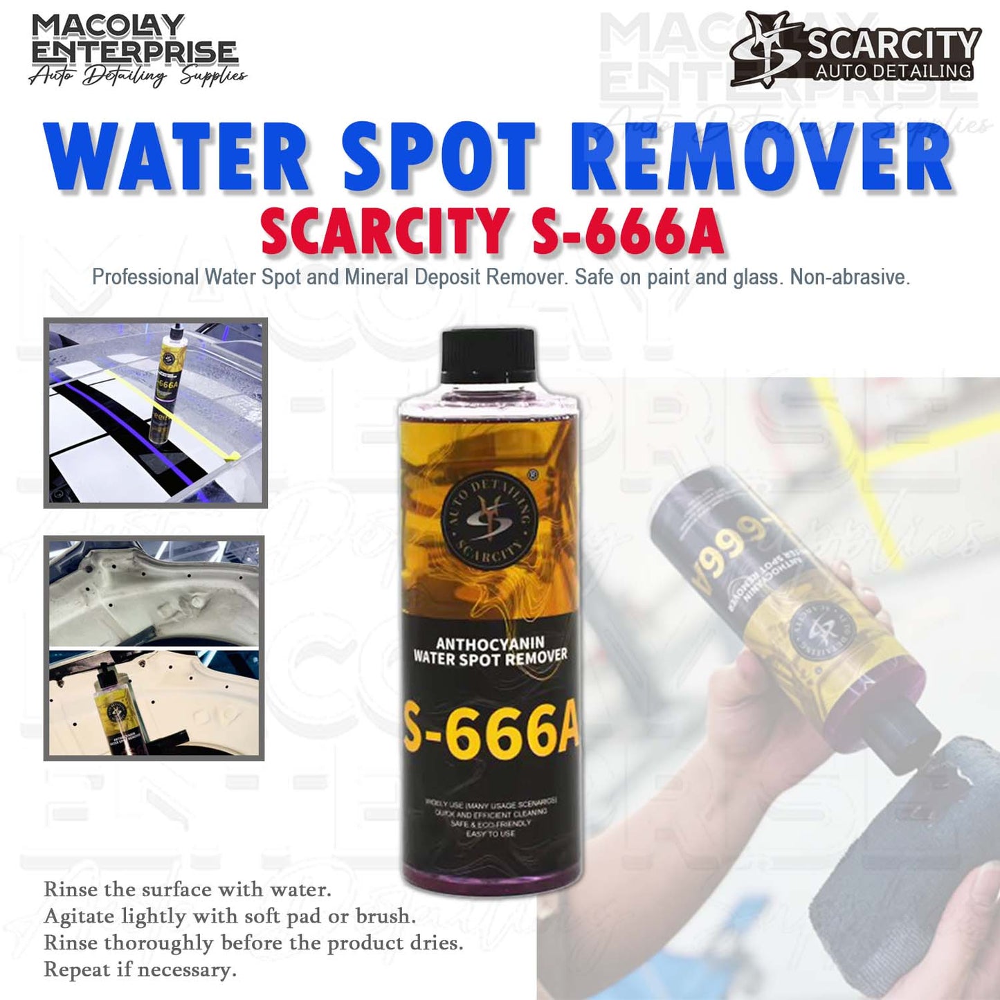 Scarcity Anthocyanin Car Water Spot Remover 500ml or 4L