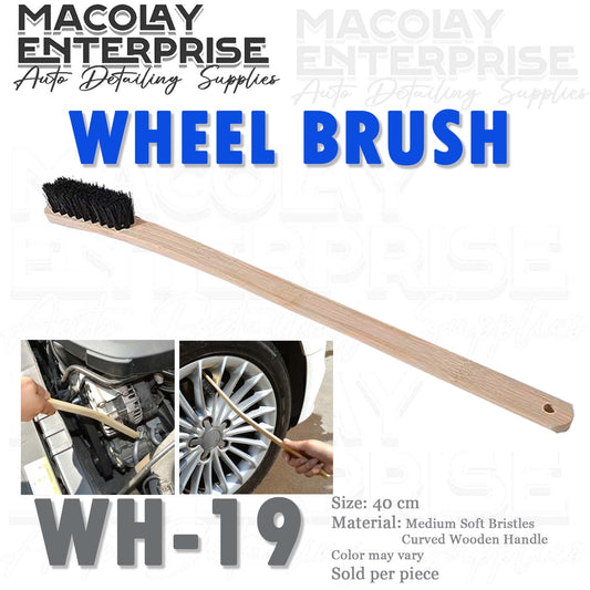 WH-19 Curved Long Wooden Handle Engine Brush