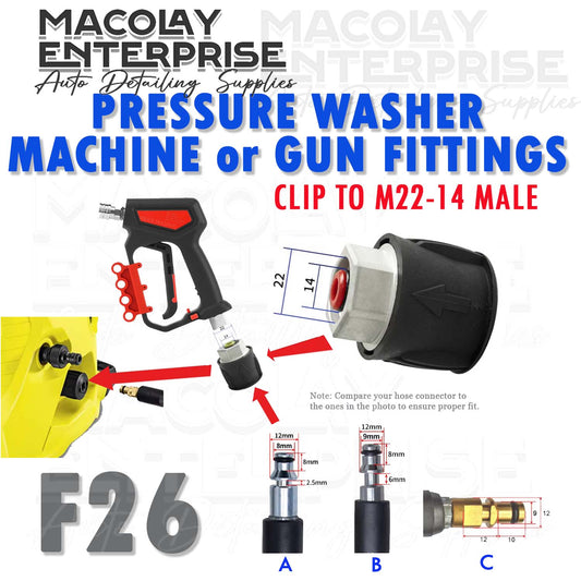 F26 Quick Release Adapter fittings for pressure Washer Gun and Machine