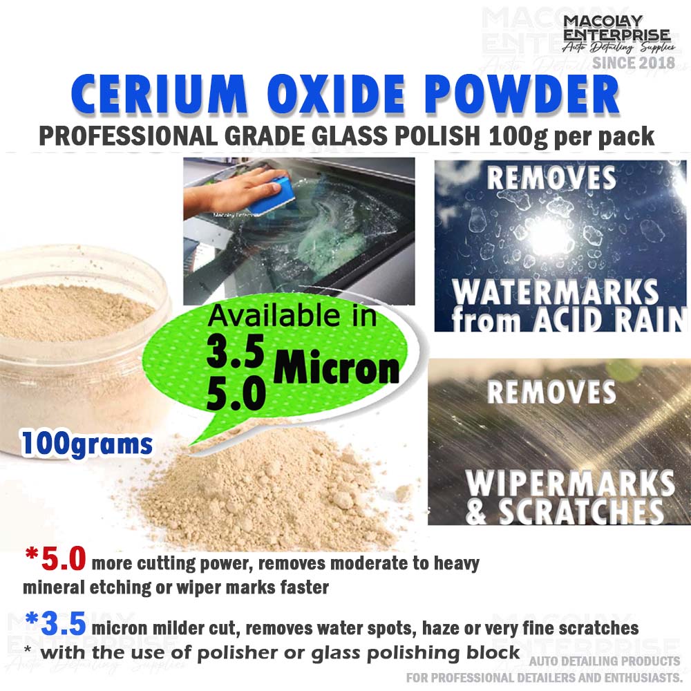 Cerium Oxide Powder Car Glass Polish 3.5 or  5.0 micron 100g