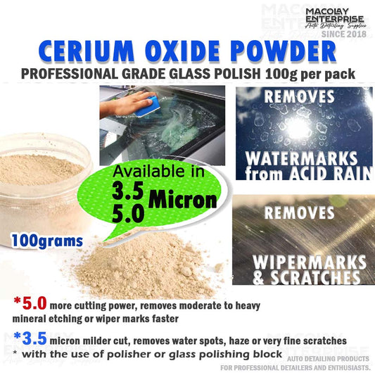 Cerium Oxide Powder Car Glass Polish 3.5 or  5.0 micron 100g