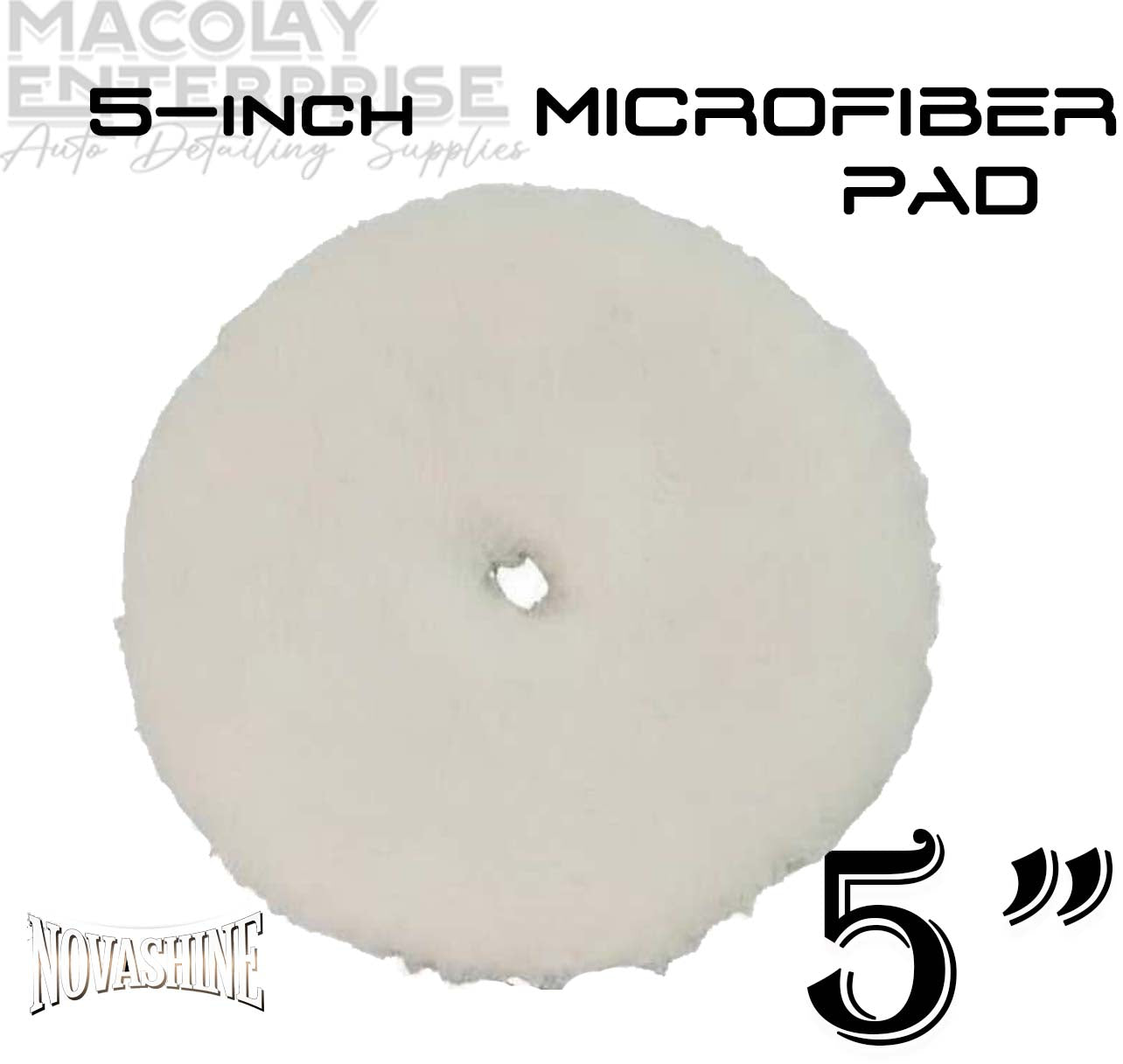 PO-037 Novashine Purple, Stripe or Long Nap WOOL Pad and Microfiber Pad for 5-inch or 3-inch Polishers