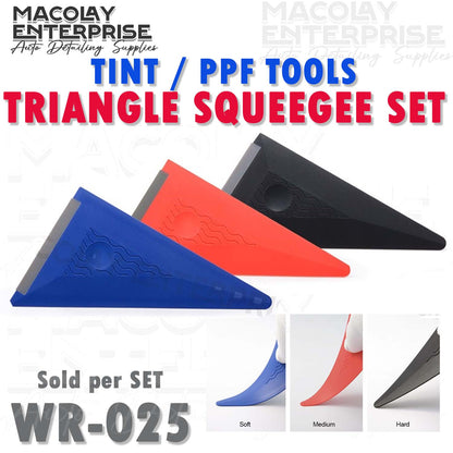 WR-025 3-pc Triangle Squeegee Set for PPF