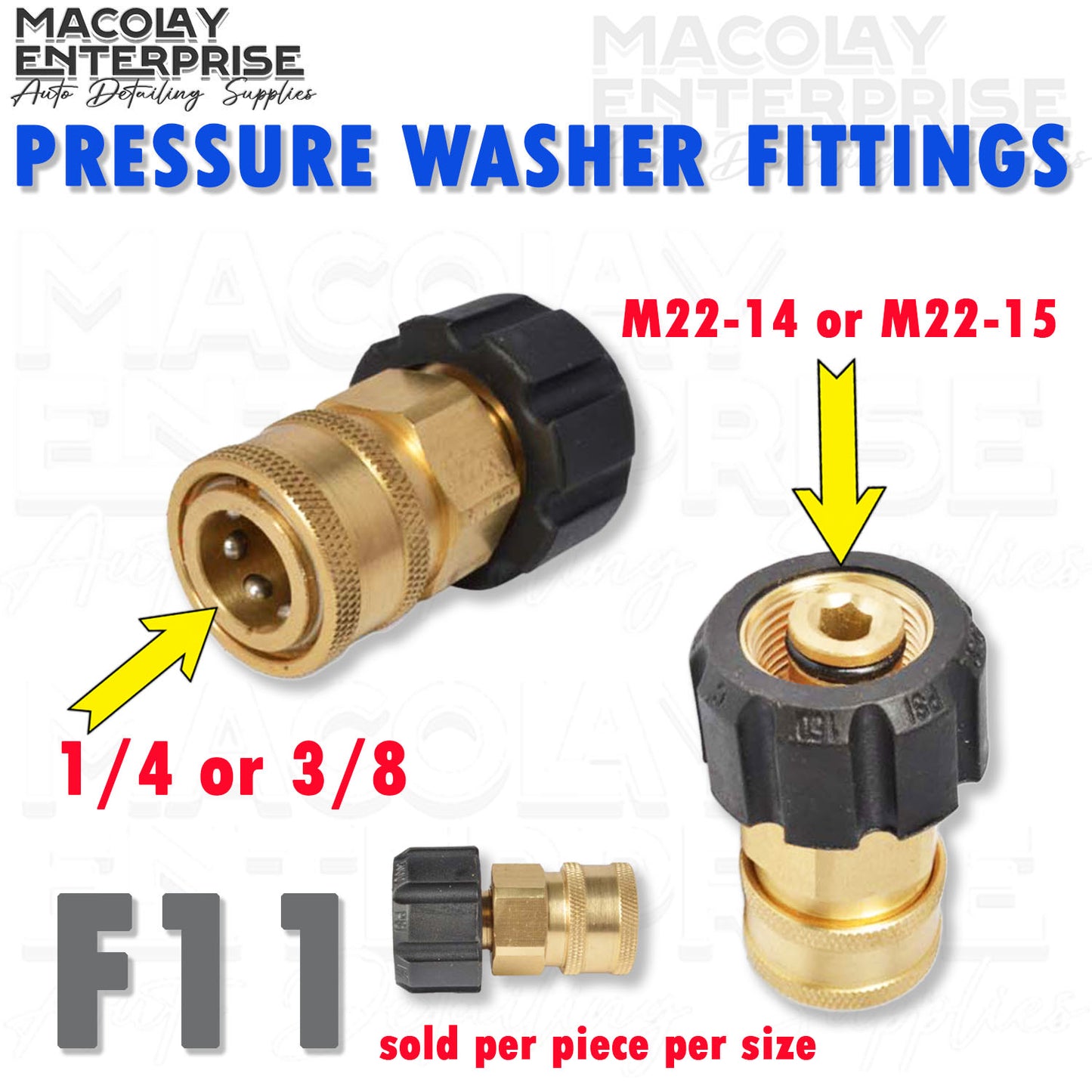 F11 Pressure Washer Twist Connect QC Socket Plug High Pressure Fittings