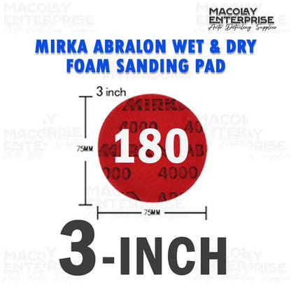 PO-024 Mirka Abralon Wet and Dry Foam Sanding Disc, Sanding Pad