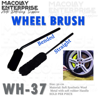WH-37 Bended or Straight Black Soft Car Wheel Woolies Brush