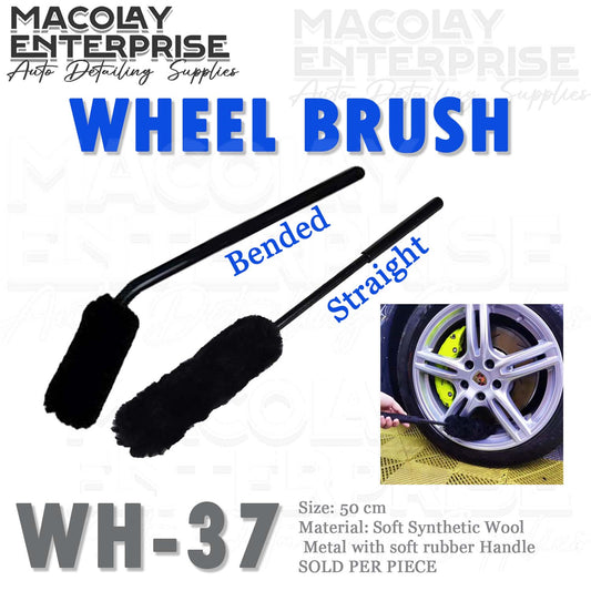 WH-37 Bended or Straight Black Soft Car Wheel Woolies Brush