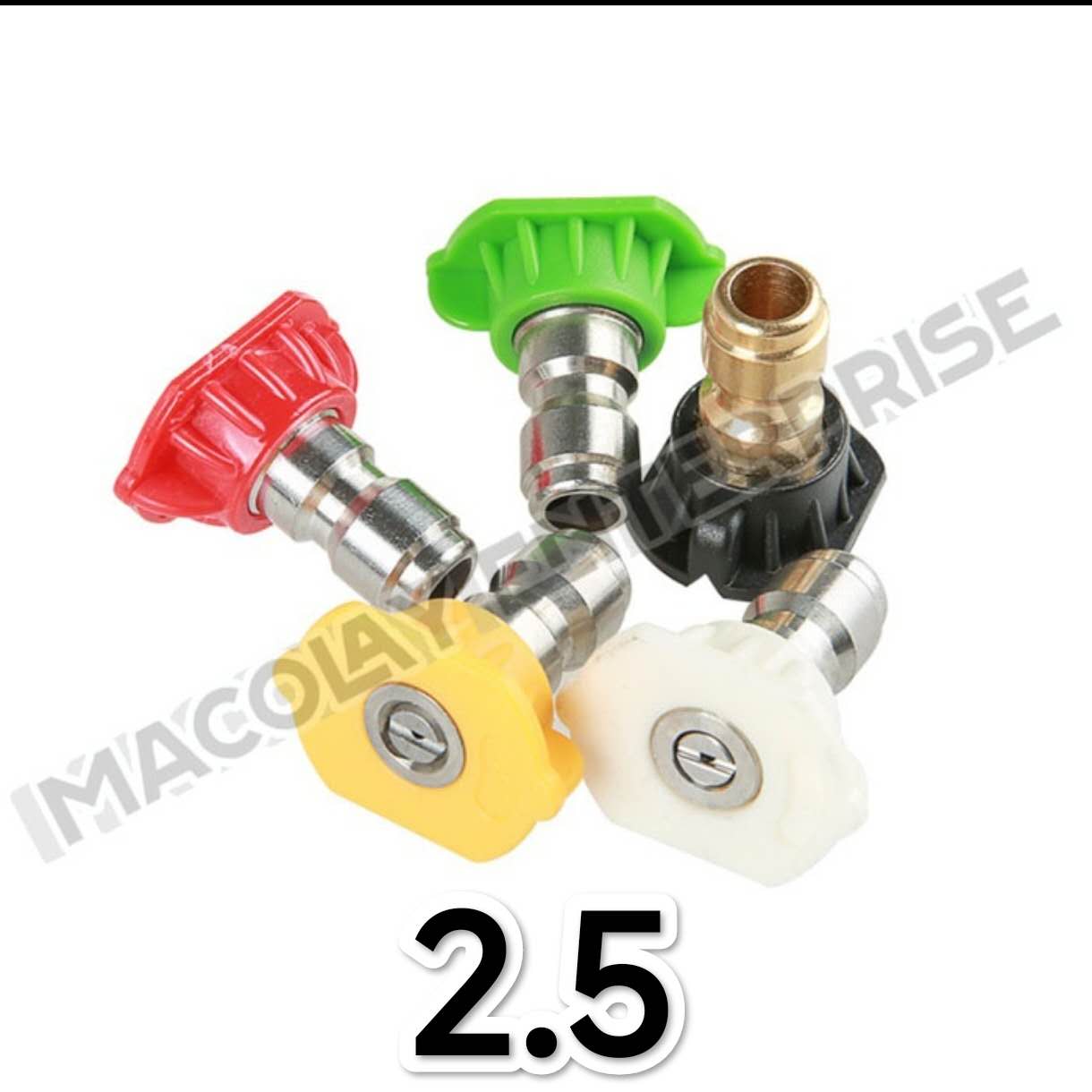 F13 Pressure Washer Spray 5 Pcs Nozzle Tips Set with Different Degrees 1/4 QC Fittings