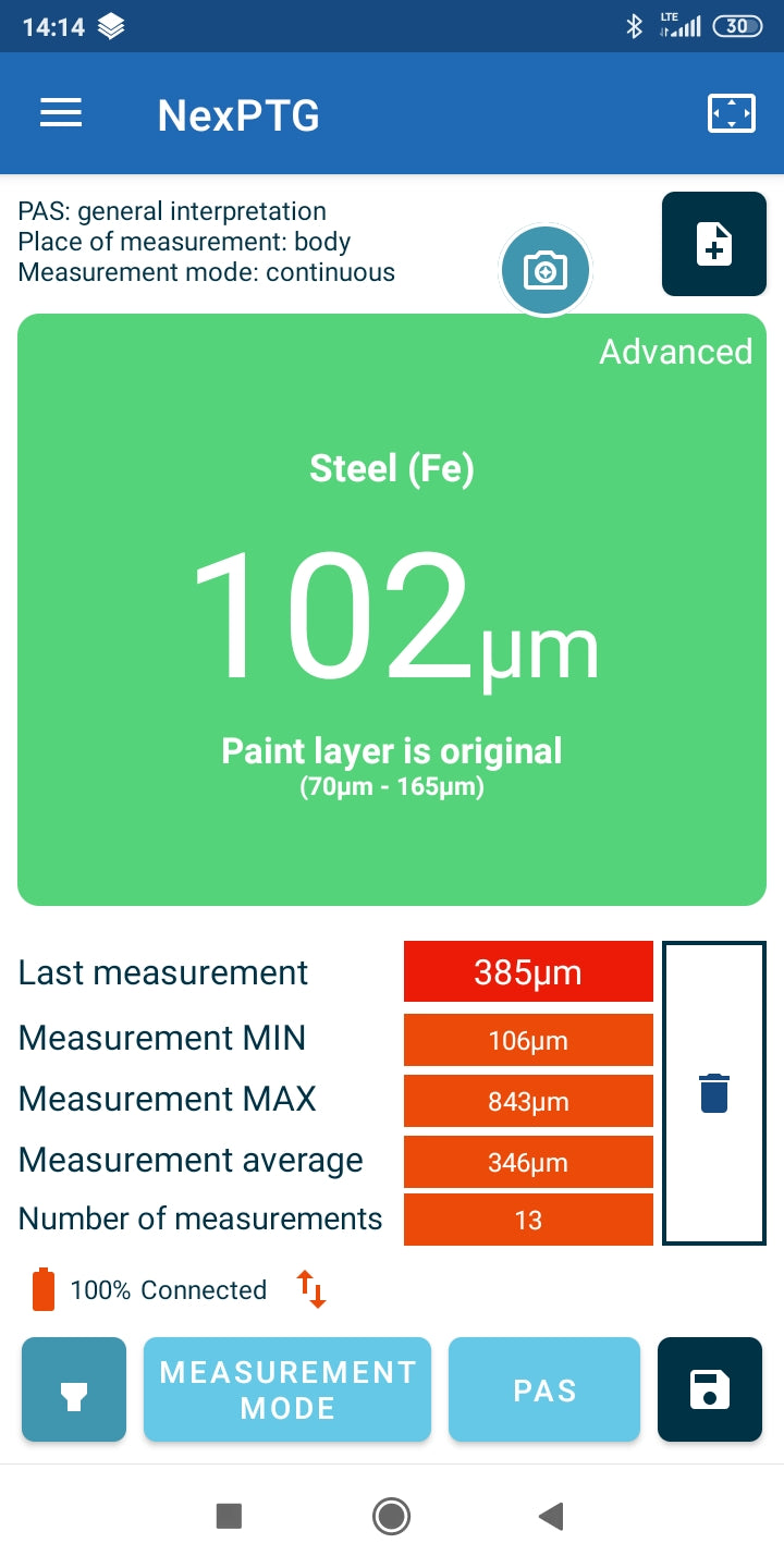 NexPTG Advanced Paint Thickness Gauge